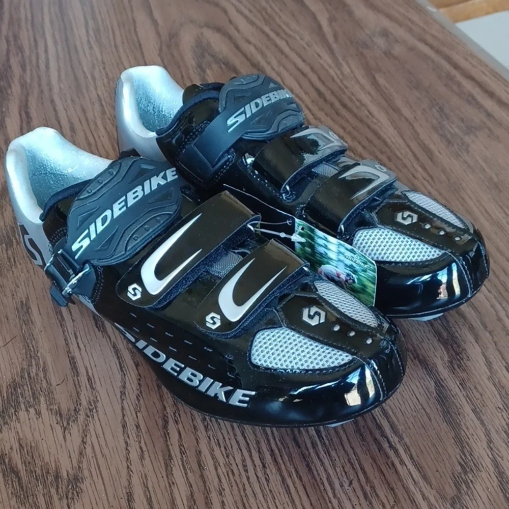 SIDEBIKE Men's Size 9 Bicycle Binding Shoes Road Bike Cycling Shoes, NWT